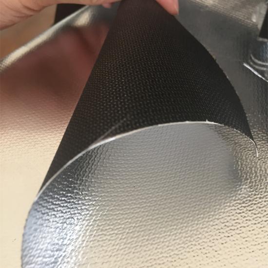 Tissu en fibre de verre revêtu de PTFE recouvert de papier d'aluminium
