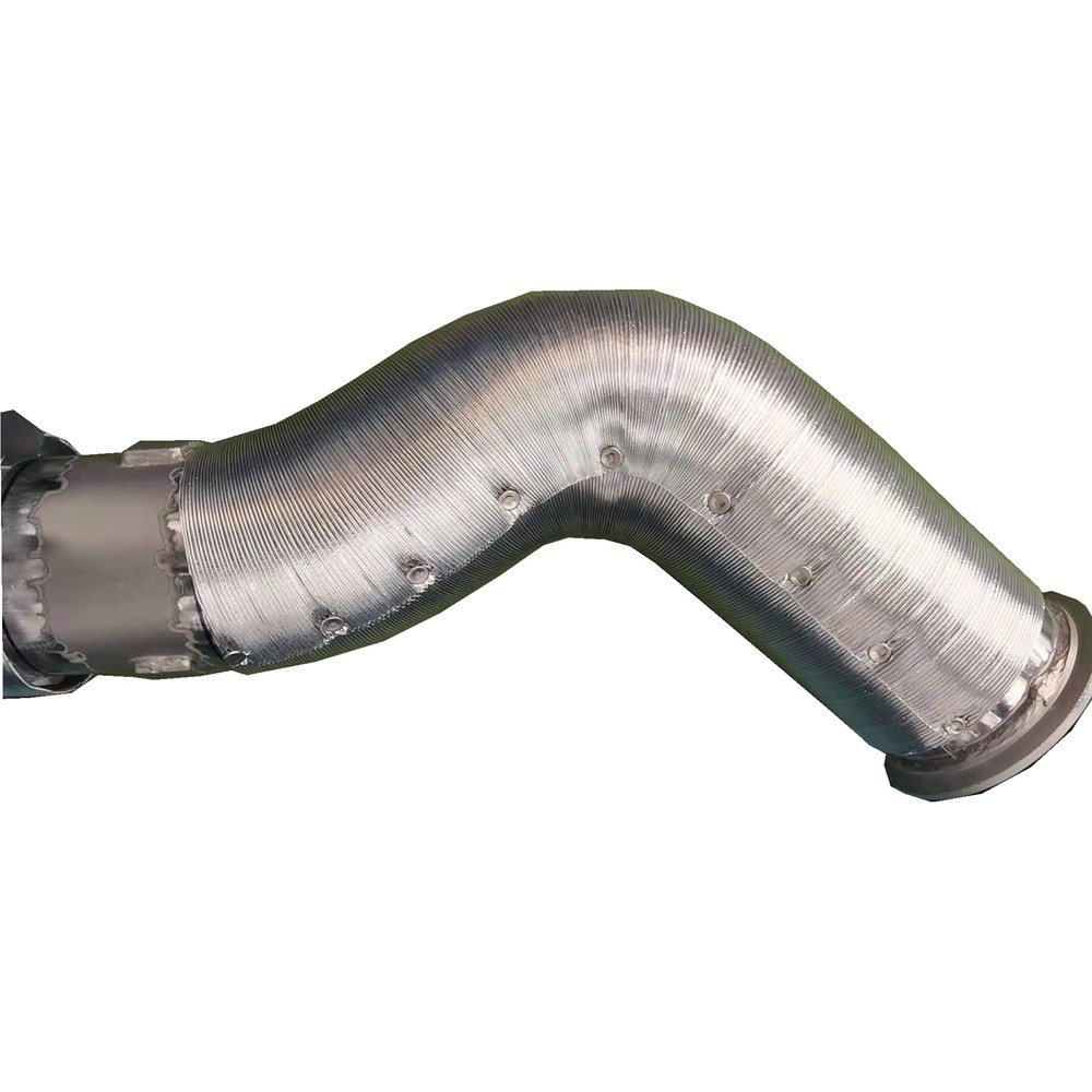 Moteur & Protection des tuyaux d'échappement de générateur Tube en aluminium en aluminium Tube ondulé avec manche basalte